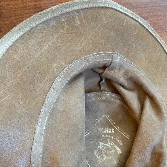 Pakflat Australian Bush Hat Handcrafted  Genuine Suede Leather - Picture 5 of 14
